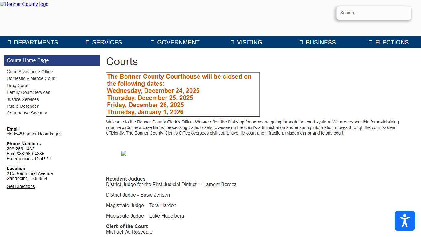 Bonner County Idaho Official Website - Courts